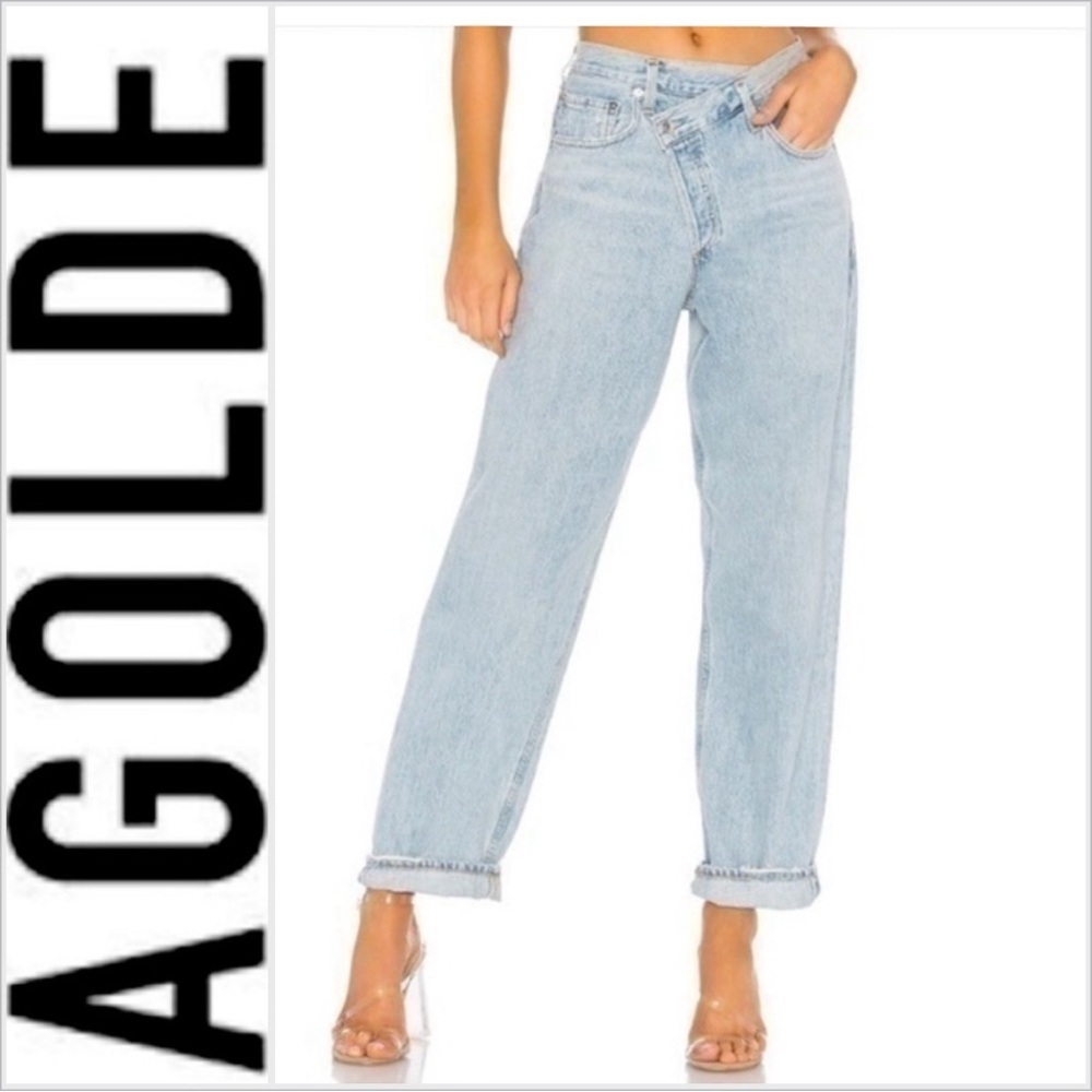 AGOLDE Criss Cross Upsized Jeans in Suburbia Size 27 NWT